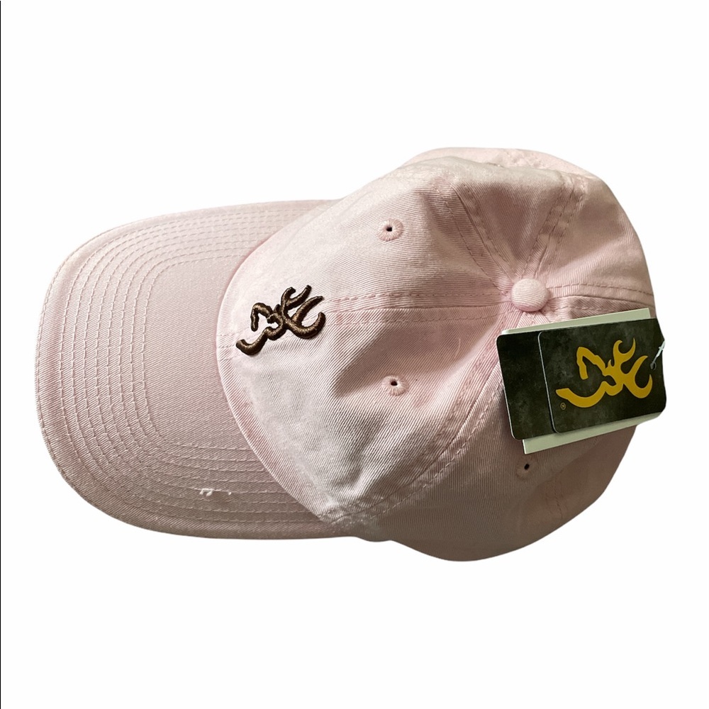 Browning Twill Cap Buckmark and Pipe Brim, Pink